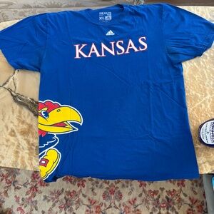 Adidas Blue Kansas Graphic Tee